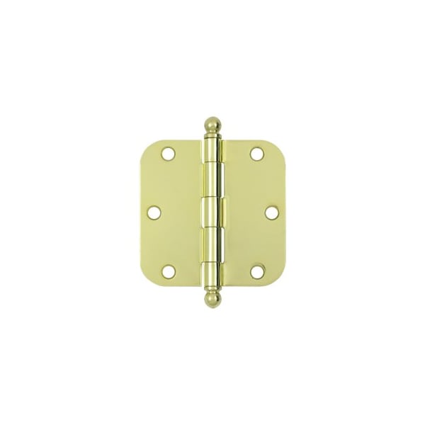 S35R53-BT Ball Tip 5/8 Radius Hinge Polished Brass, 10PK
